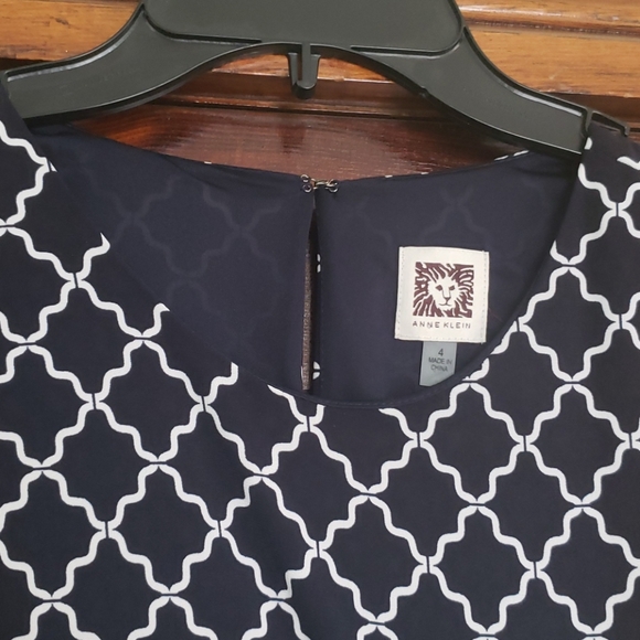 Navy and White Anne Klein dress - Picture 2 of 3